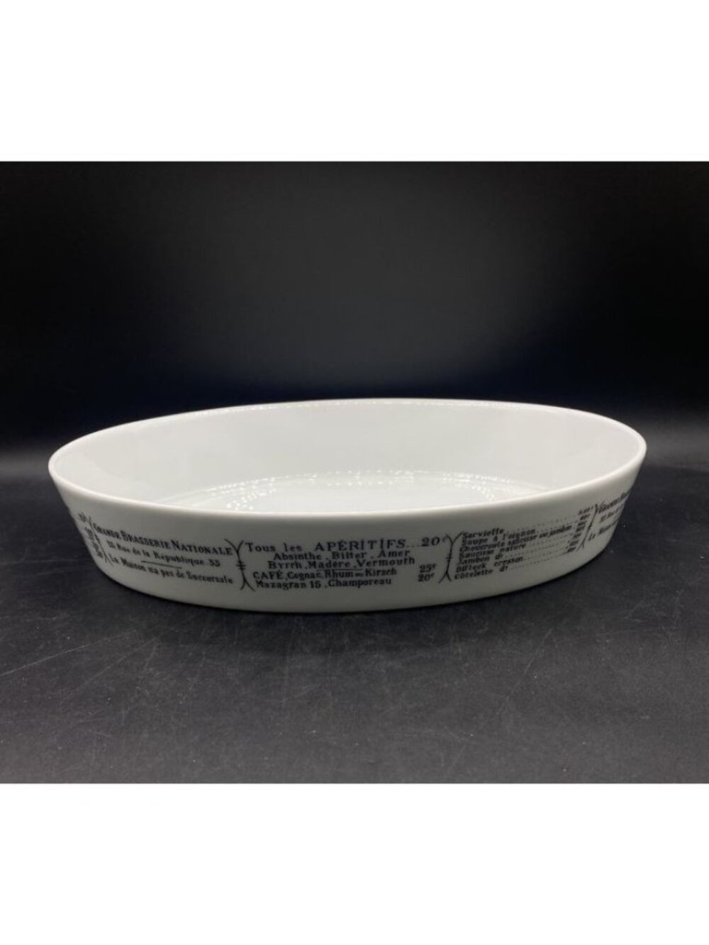 Pillivuyt France Brasserie Oval Baking Roaster Dish 12.5" x 9" x 2.5" New